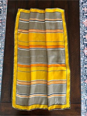 Vintage Vera Neumann Ladybug Scarf Mod Stripe 32”
